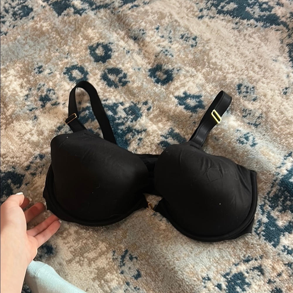 PINK Victoria's Secret Black Bra Full-Coverage Adjustable